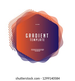 Gradient color with abstract hexagon shape.