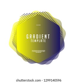 Gradient color with abstract hexagon shape.