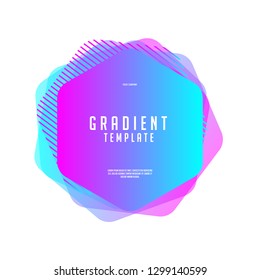 Gradient color with abstract hexagon shape.