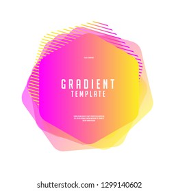 Gradient color with abstract hexagon shape.