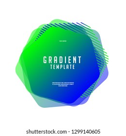 Gradient color with abstract hexagon shape.