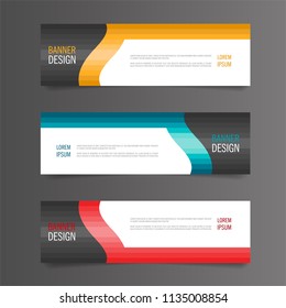 The gradient color advertising banner.Geometric design banner web template.