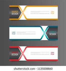 The gradient color advertising banner.Geometric design banner web template.