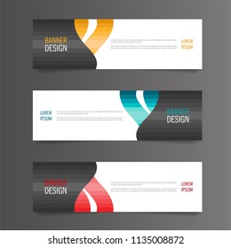The gradient color advertising banner.Geometric design banner web template.