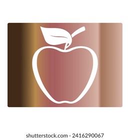 Gradient color apple background vector illustration