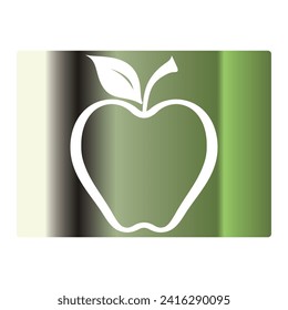 Gradient color apple background vector illustration