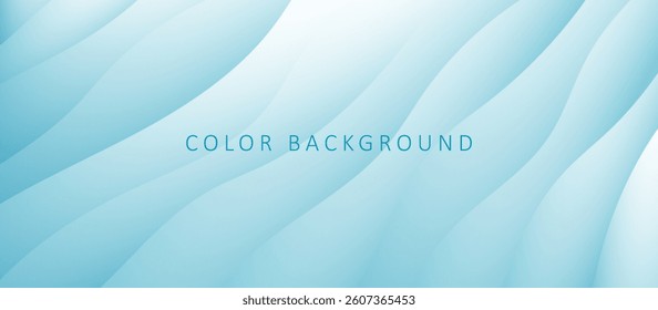 Gradient color background with 3d waves design
