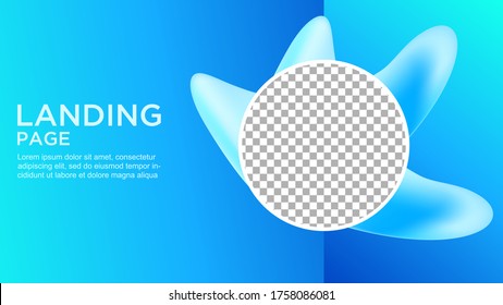 PÁGINA DE ATERRIZAJE CON FONDO DE COLOR PLANO. VECTOR DE ESTILO COLORIDO LÍQUIDO ABSTRACTO MODERNO