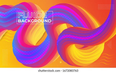 Gradient color background design. Fluid gradient shapes
