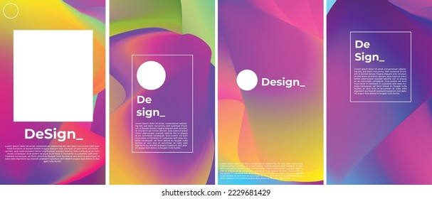 gradient color background with geometric shapes Colorful Abstract Banner Template with Dummy Text for Web Design, Landing Pages, banners, posters and Printables.