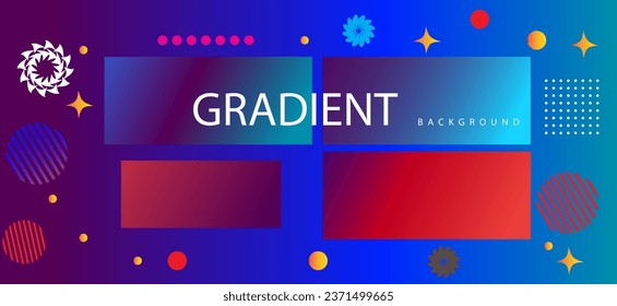 Gradient color background with geometric shapes. Vector illustration for your design