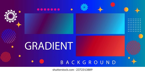 Farbverlauf-Hintergrund mit geometrischen Formen. Vektorgrafik für Ihr Design