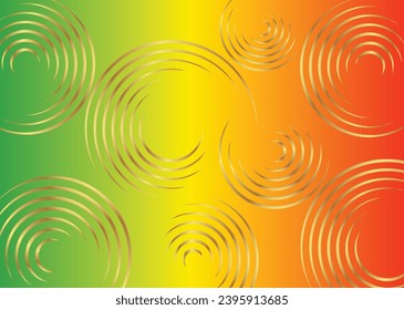 Gradient Color Background with Golden Circle Design 