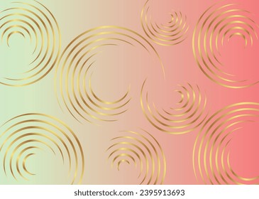 Gradient Color Background with Golden Circle Design 