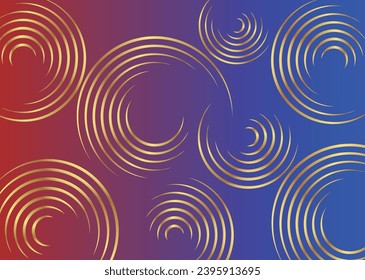 Gradient Color Background with Golden Circle Design 