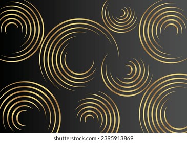 Gradient Color Background with Golden Circle Design 