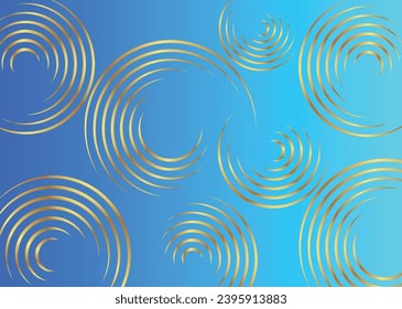 Gradient Color Background with Golden Circle Design 
