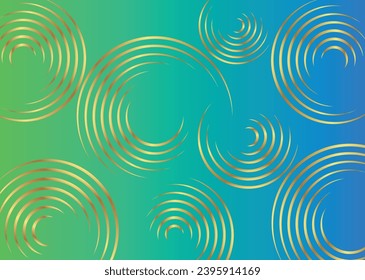 Gradient Color Background with Golden Circle Design 