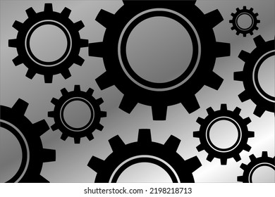 gradient color background vector design with gear gear pattern