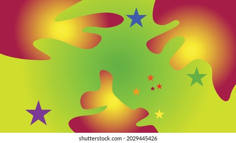 Gradient color background vector star shape
