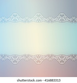 Fondo de color degradado con decoración de línea ornamental blanca, Plantilla para su diseño