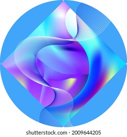 GRADIENT COLOR BEAUTIFUL ROUNDED DESIGN.