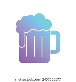 Gradient Color Beer vector icon