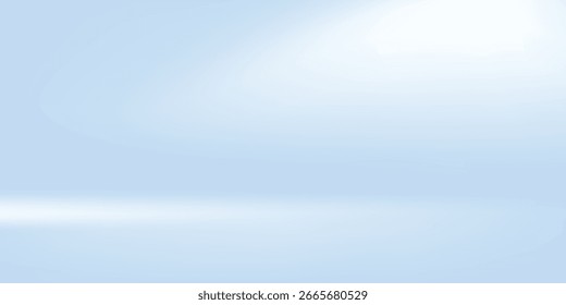 cor do gradiente Sala de estúdio azul. Fundo de luz limbo. Fundo 3d abstrato para a apresentação do produto. cena de parede mínima. moderno 