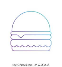 Farbverlauf Burger Vektorgrafik Symbol