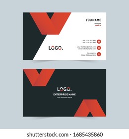 Gradient color business vector business card