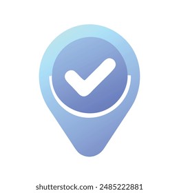 Gradient Color Check Mark Icon Vector A Vibrant Illustration