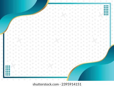 Gradient Color Corner with Striking Golden Outlines on White Background
