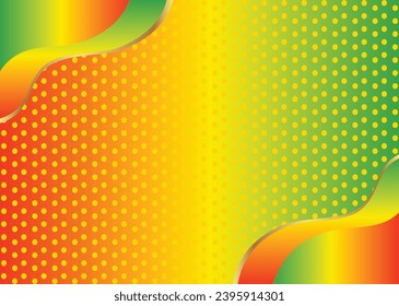 Gradient Color Corner with Striking Golden Outlines on Gradient Background