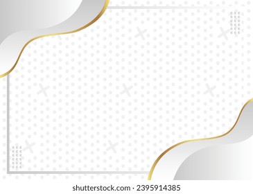 Gradient Color Corner with Striking Golden Outlines on White Background