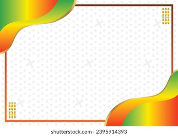 Gradient Color Corner with Striking Golden Outlines on White Background