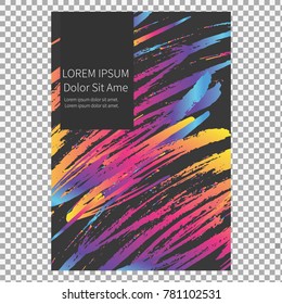 Gradient color cover on transparent background. Modern stylish texture covers design set. Simple watercolor brushes style shapes. Futuristic design posters. Eps10. -stock vector