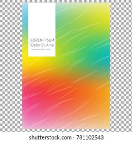 Gradient color cover on transparent background. Modern stylish texture covers design set. Simple watercolor brushes style shapes. Futuristic design posters. Eps10. -stock vector