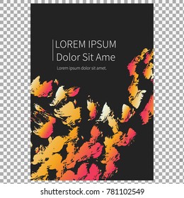 Gradient color cover on transparent background. Modern stylish texture covers design set. Simple watercolor brushes style shapes. Futuristic design posters. Eps10. -stock vector