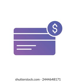 Gradient Color Credit Card vector icon