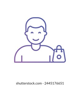 Gradient Color Customer vector icon