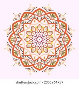 Gradient color Decorative ornaments Ethnic mandala design background. Mandala abstract, colorful, Vector background, wallpaper, ornament, Luxury mandala, Decorative ornaments patterns, elements.