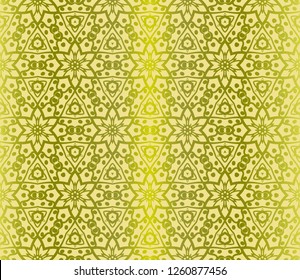 Gradient color Design With Abstract Hand Drawn Floral Pattern With Decorative Element. Vector Illustration. Seamless.