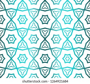 Gradient color Design With Abstract Hand Drawn Floral Pattern With Decorative Element. Vector Illustration. Seamless.