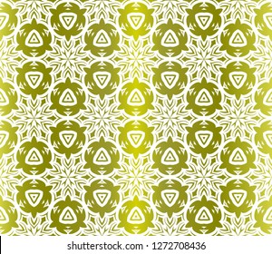 Gradient color Design With Abstract Hand Drawn Floral Pattern With Decorative Element. Vector Illustration. Seamless.