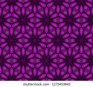 Gradient color Design With Abstract Hand Drawn Floral Pattern With Decorative Element. Vector Illustration. Seamless.