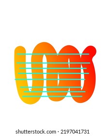 Gradient color element design. Abstract shape design. 