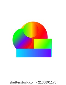 Gradient color element design. Vibrant elent design. 