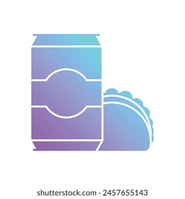 Gradient Color Fast Food vector icon
