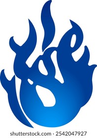 Gradient color fireflameflaming image icon - Vector illustration