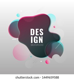 Gradient color fluid art or liquid bubble abstract background.